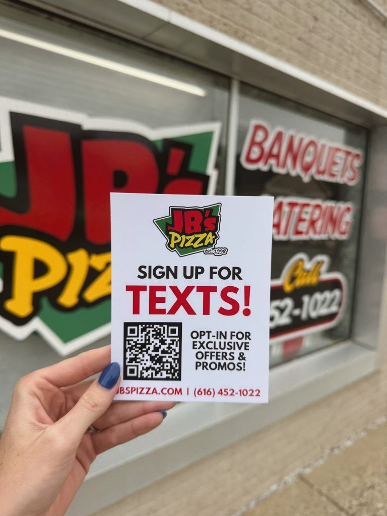 jb's pizza text club